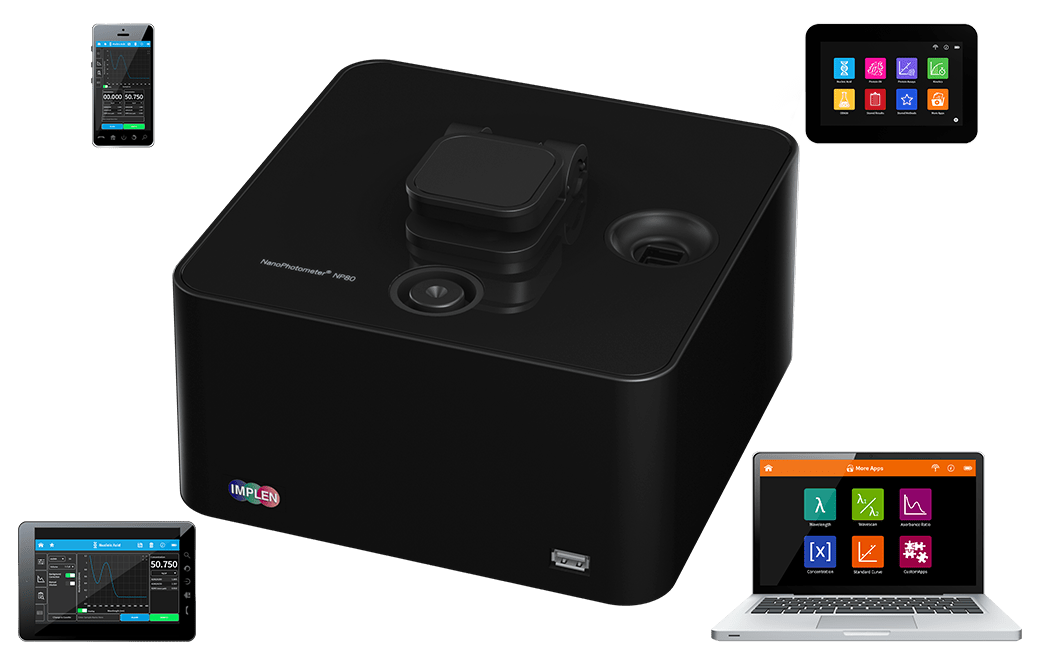 implen, nanophotometer, spectrophotometer, nanodrop alternative, nano drop, NP80 spectrophotometer
