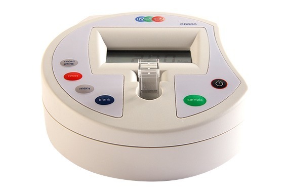 OD600 diluphotometer by implen, small, easy to use instrument that is dedicated to measuring samples near the 600 nm wavelength