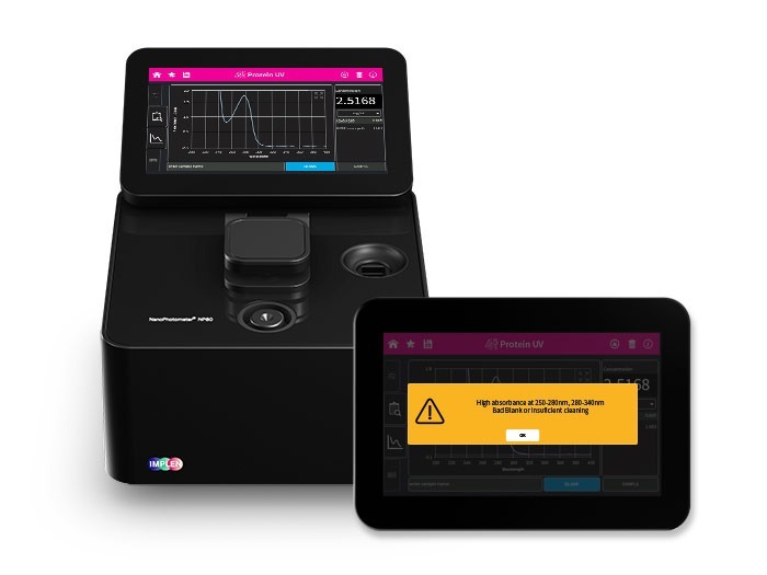 implen-nanophotometer-NP80-for-protein-UV-spectrophotometer-measurement-applications-alternative-to-nanodrop-and-warning-screen