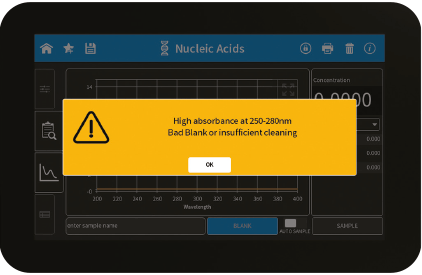implen-nanophotometer-Best-Practice-for-Nucleic-Acid-Quantifications-Bad-Blank-warning